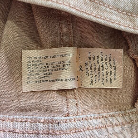 Merona Women's Pink Denim Jacket Button Up Front Two Side Pockets size Large - Picture 6 of 6